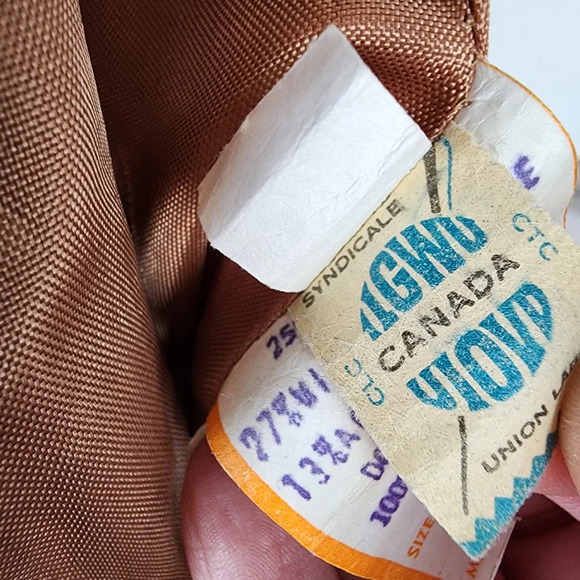 Vintage 70s Tweed Equestrian Preppy Academia Blazer Brown Cream Size 14 - Picture 15 of 16